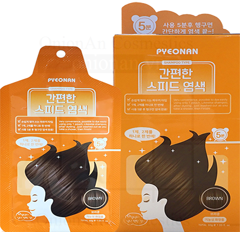 Hộp 5 Gói Thuốc Nhuộm Tóc Thảo Dược Dyeing Pyeonan (Nâu Socola)